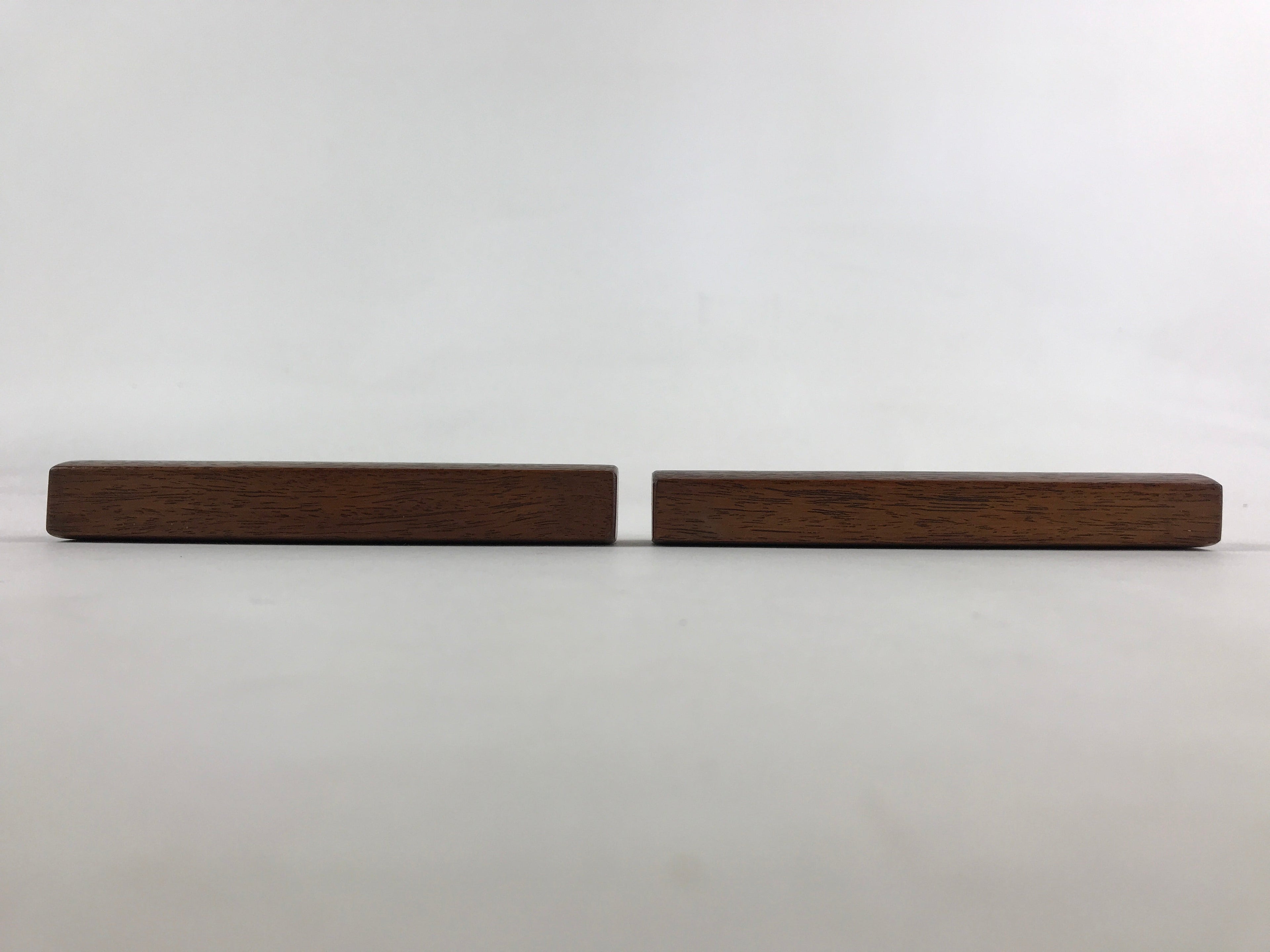 Japanese Buddhist Percussion Instrument Hyoushigi Ongi Vtg Wood Brown BA75