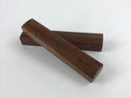 Japanese Buddhist Percussion Instrument Hyoushigi Ongi Vtg Wood Brown BA75