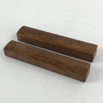 Japanese Buddhist Percussion Instrument Hyoushigi Ongi Vtg Wood Brown BA75