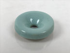 Japanese Buddhist Porcelain Matchstick Disposal Jar Hikeshi Celadon Blue BA921