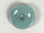 Japanese Buddhist Porcelain Matchstick Disposal Jar Hikeshi Celadon Blue BA921
