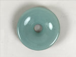 Japanese Buddhist Porcelain Matchstick Disposal Jar Hikeshi Celadon Blue BA921