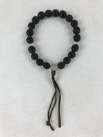 Japanese Buddhist Prayer Beads Bracelet Vtg Rosary Juzu Black Engraved JZ135