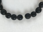 Japanese Buddhist Prayer Beads Bracelet Vtg Rosary Juzu Black Engraved JZ135