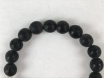 Japanese Buddhist Prayer Beads Bracelet Vtg Rosary Juzu Black Engraved JZ135
