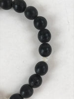 Japanese Buddhist Prayer Beads Bracelet Vtg Rosary Juzu Black Engraved JZ135