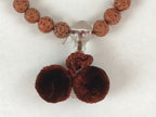 Japanese Buddhist Prayer Beads Bracelet Vtg Rosary Juzu Brown Clear JZ132