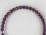 Japanese Buddhist Prayer Beads Bracelet Vtg Rosary Juzu Glass Purple Clear JZ129