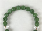 Japanese Buddhist Prayer Beads Bracelet Vtg Rosary Juzu Green Clear Brown JZ134