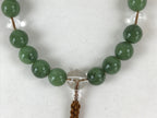 Japanese Buddhist Prayer Beads Bracelet Vtg Rosary Juzu Green Clear Brown JZ134