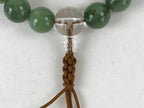 Japanese Buddhist Prayer Beads Bracelet Vtg Rosary Juzu Green Clear Brown JZ134