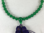 Japanese Buddhist Prayer Beads Bracelet Vtg Rosary Juzu Green Purple JZ131