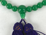 Japanese Buddhist Prayer Beads Bracelet Vtg Rosary Juzu Green Purple JZ131