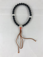 Japanese Buddhist Prayer Beads Vtg Black Juzu Rosary Bracelet JZ108