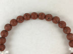 Japanese Buddhist Prayer Beads Vtg Rosary Bracelet Juzu Brown Clear JZ127
