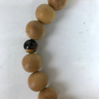 Japanese Buddhist Prayer Bracelet Kyonenju Beads Tsuge Wood Tiger Stone JZ160