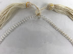 Japanese Buddhist Prayer Bracelet Vtg Juzu Beads Clear Purple JZ164