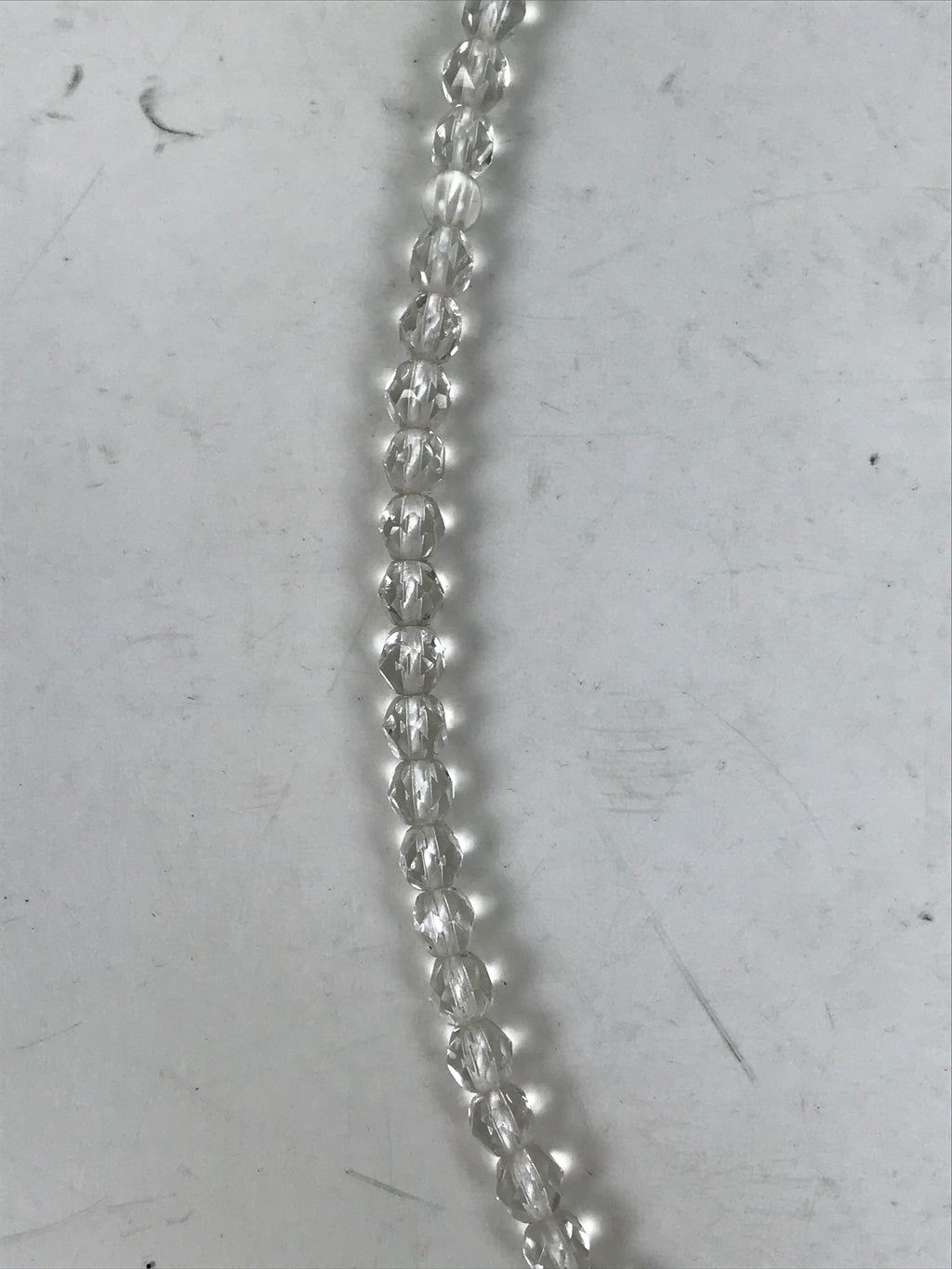Japanese Buddhist Prayer Bracelet Vtg Juzu Beads Clear Rosary Tassel JZ172