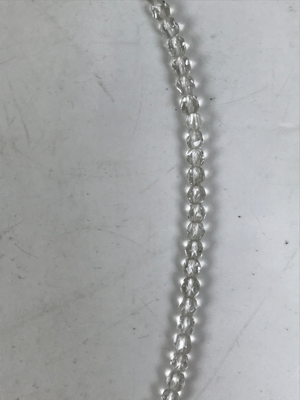 Japanese Buddhist Prayer Bracelet Vtg Juzu Beads Clear Rosary Tassel JZ172