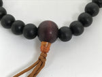 Japanese Buddhist Prayer Bracelet Vtg Juzu Black Clear Wood Beads Tassel JZ176