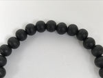 Japanese Buddhist Prayer Bracelet Vtg Juzu Black Clear Wood Beads Tassel JZ176