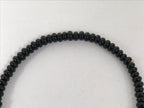 Japanese Buddhist Prayer Bracelet Vtg Juzu Black Orange Glass Beads Tassel JZ183