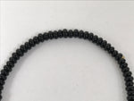 Japanese Buddhist Prayer Bracelet Vtg Juzu Black Orange Glass Beads Tassel JZ183