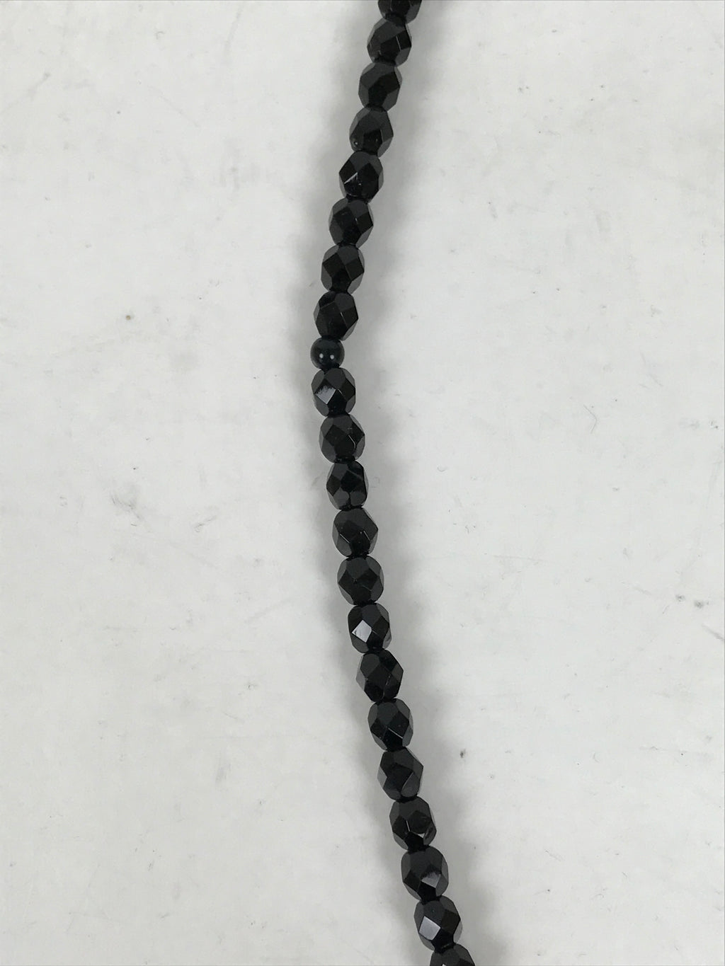 Japanese Buddhist Prayer Bracelet Vtg Juzu Black Resin Beads Tassel JZ170