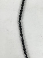 Japanese Buddhist Prayer Bracelet Vtg Juzu Black Resin Beads Tassel JZ170