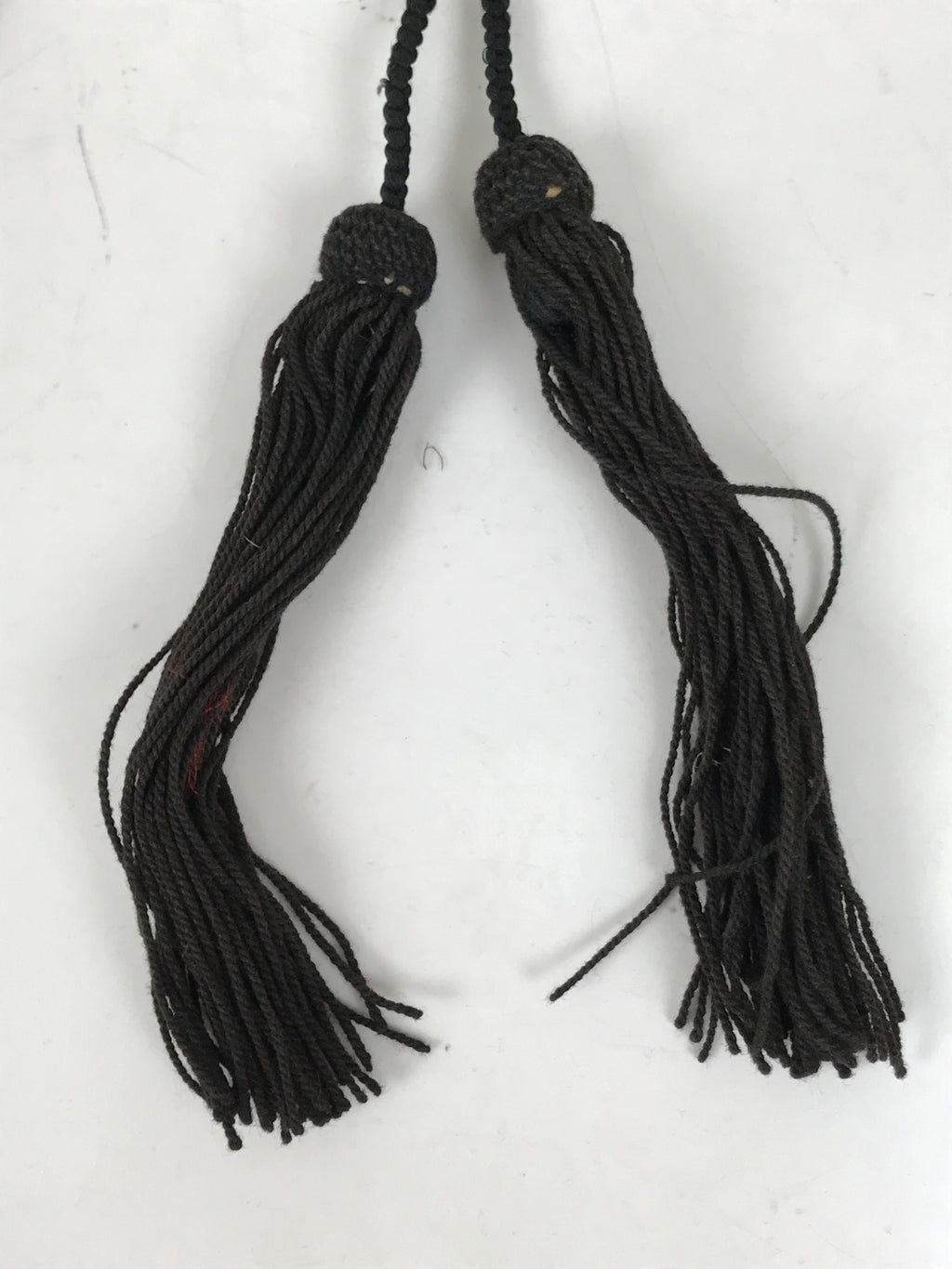 Japanese Buddhist Prayer Bracelet Vtg Juzu Clear Black Resin Beads Tassel JZ169