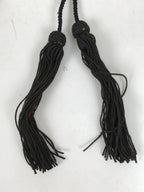 Japanese Buddhist Prayer Bracelet Vtg Juzu Clear Black Resin Beads Tassel JZ169