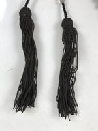 Japanese Buddhist Prayer Bracelet Vtg Juzu Clear Black Resin Beads Tassel JZ169