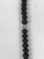 Japanese Buddhist Prayer Bracelet Vtg Juzu Clear Black Resin Beads Tassel JZ169