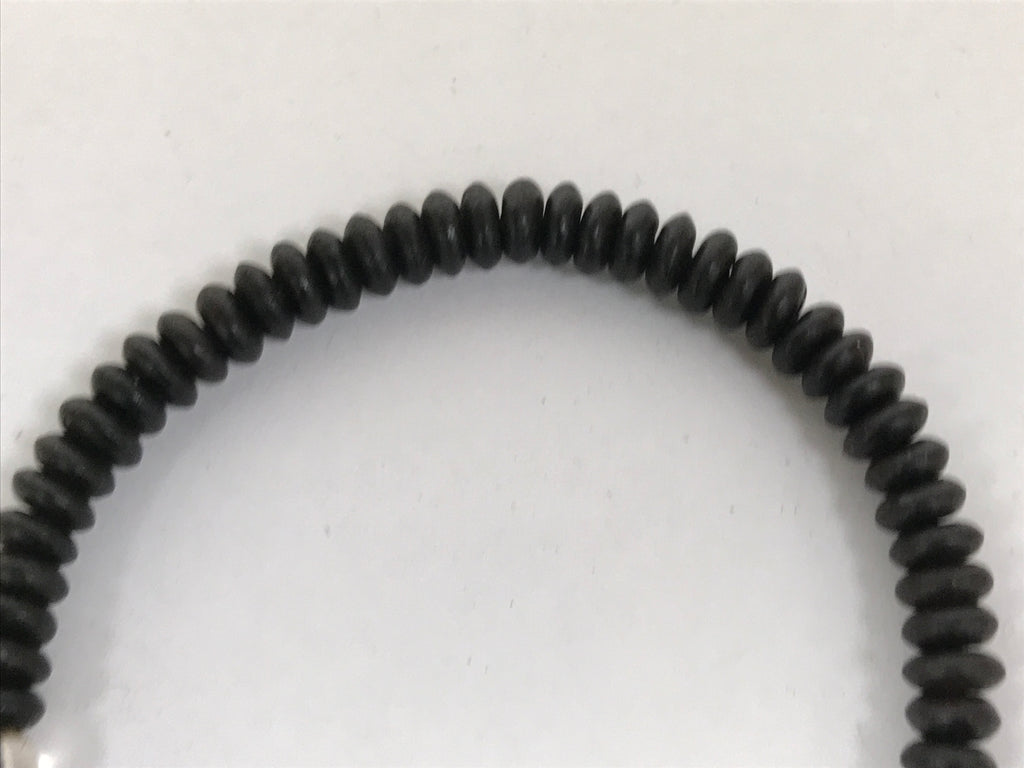 Japanese Buddhist Prayer Bracelet Vtg Juzu Clear Black Resin Beads Tassel JZ184