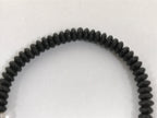 Japanese Buddhist Prayer Bracelet Vtg Juzu Clear Black Resin Beads Tassel JZ184