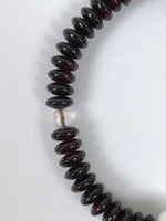 Japanese Buddhist Prayer Bracelet Vtg Juzu Clear Brown Resin Beads Tassel JZ174