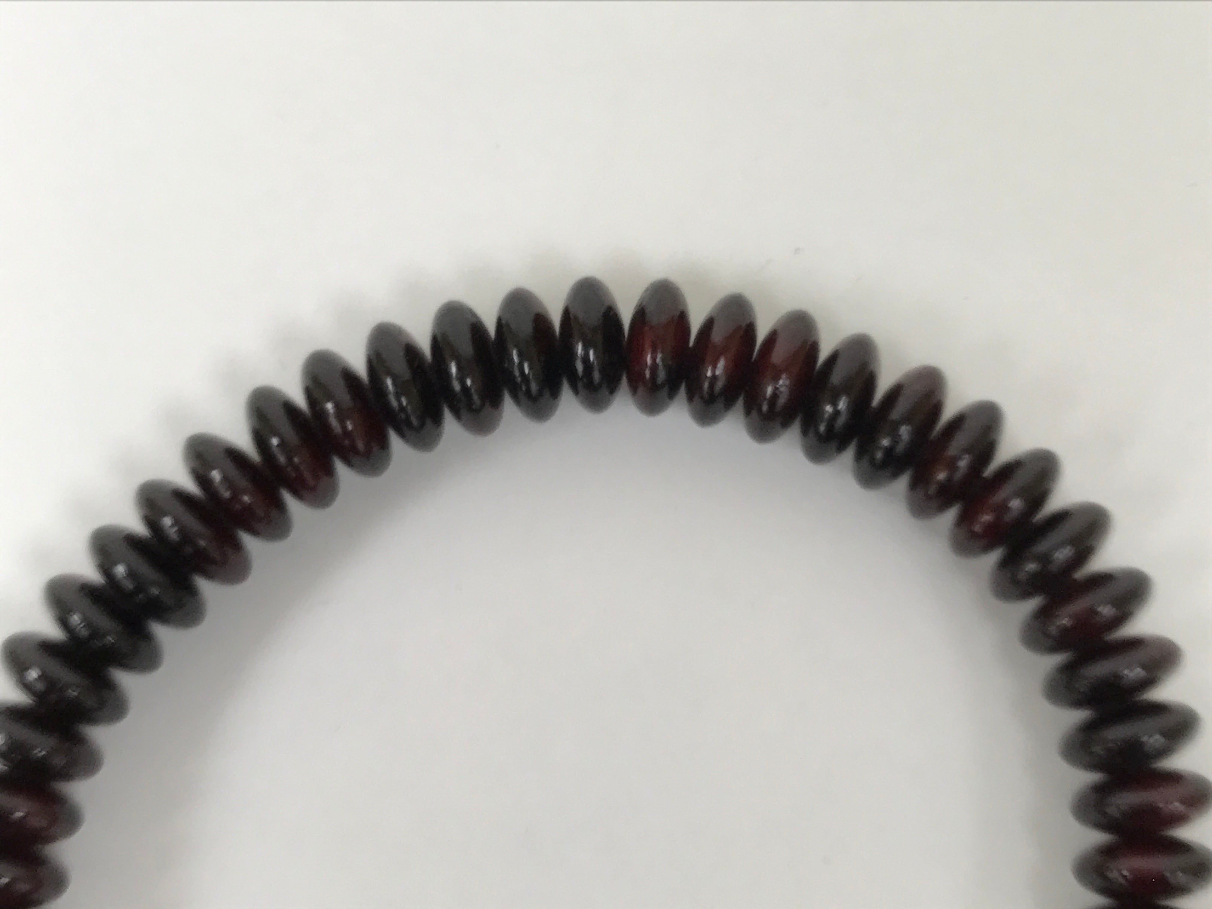 Japanese Buddhist Prayer Bracelet Vtg Juzu Clear Brown Resin Beads
