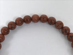 Japanese Buddhist Prayer Bracelet Vtg Juzu Clear Brown Resin Beads Tassel JZ175