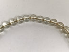 Japanese Buddhist Prayer Bracelet Vtg Juzu Clear Glass Beads Beige Tassel JZ187