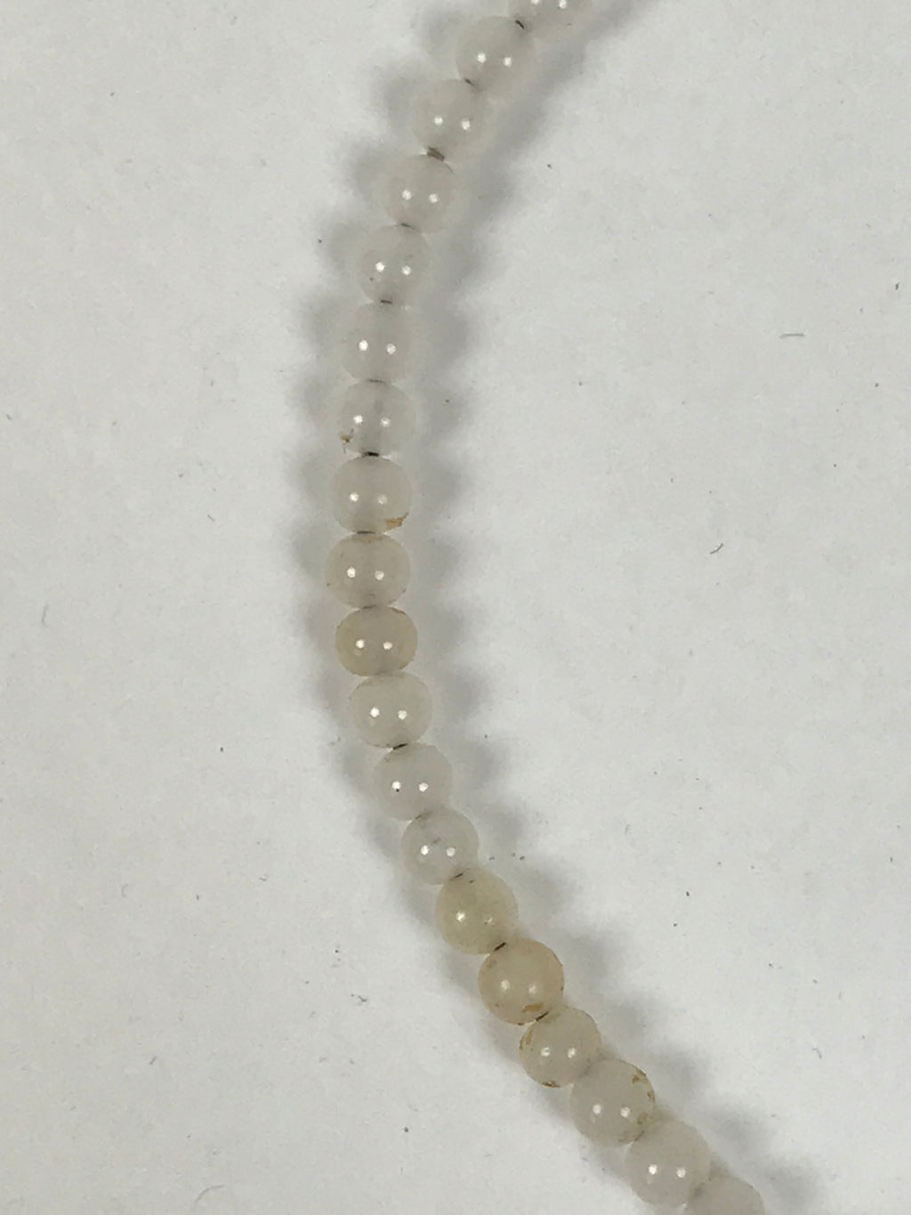 Japanese Buddhist Prayer Bracelet Vtg Juzu Clear Glass Beads Purple Tassel JZ189