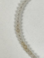 Japanese Buddhist Prayer Bracelet Vtg Juzu Clear Glass Beads Purple Tassel JZ189