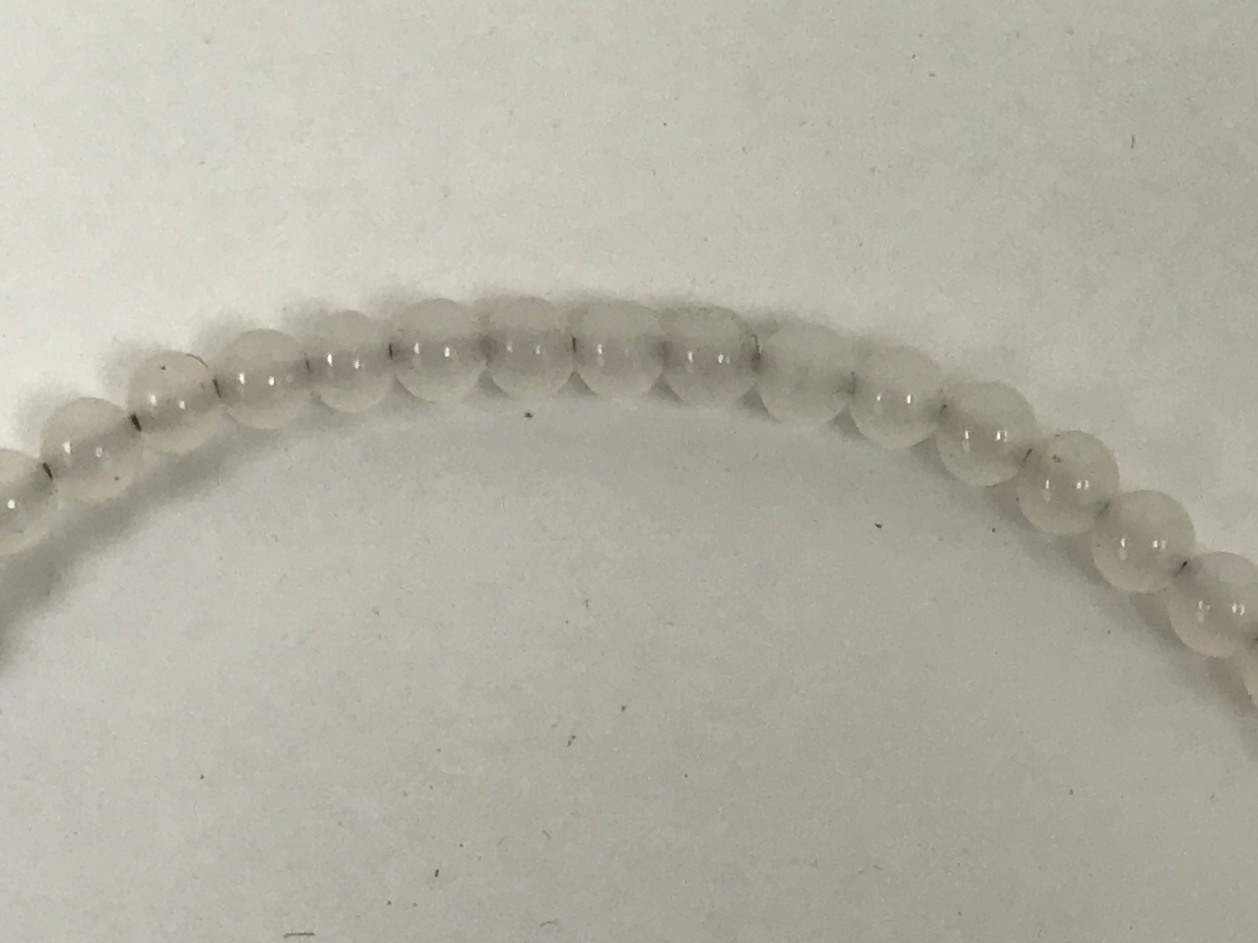 Japanese Buddhist Prayer Bracelet Vtg Juzu Clear Glass Beads Purple Tassel JZ189