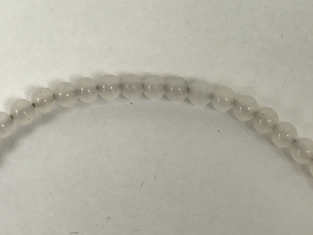 Japanese Buddhist Prayer Bracelet Vtg Juzu Clear Glass Beads Purple Tassel JZ189