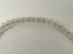 Japanese Buddhist Prayer Bracelet Vtg Juzu Clear Glass Beads Purple Tassel JZ189