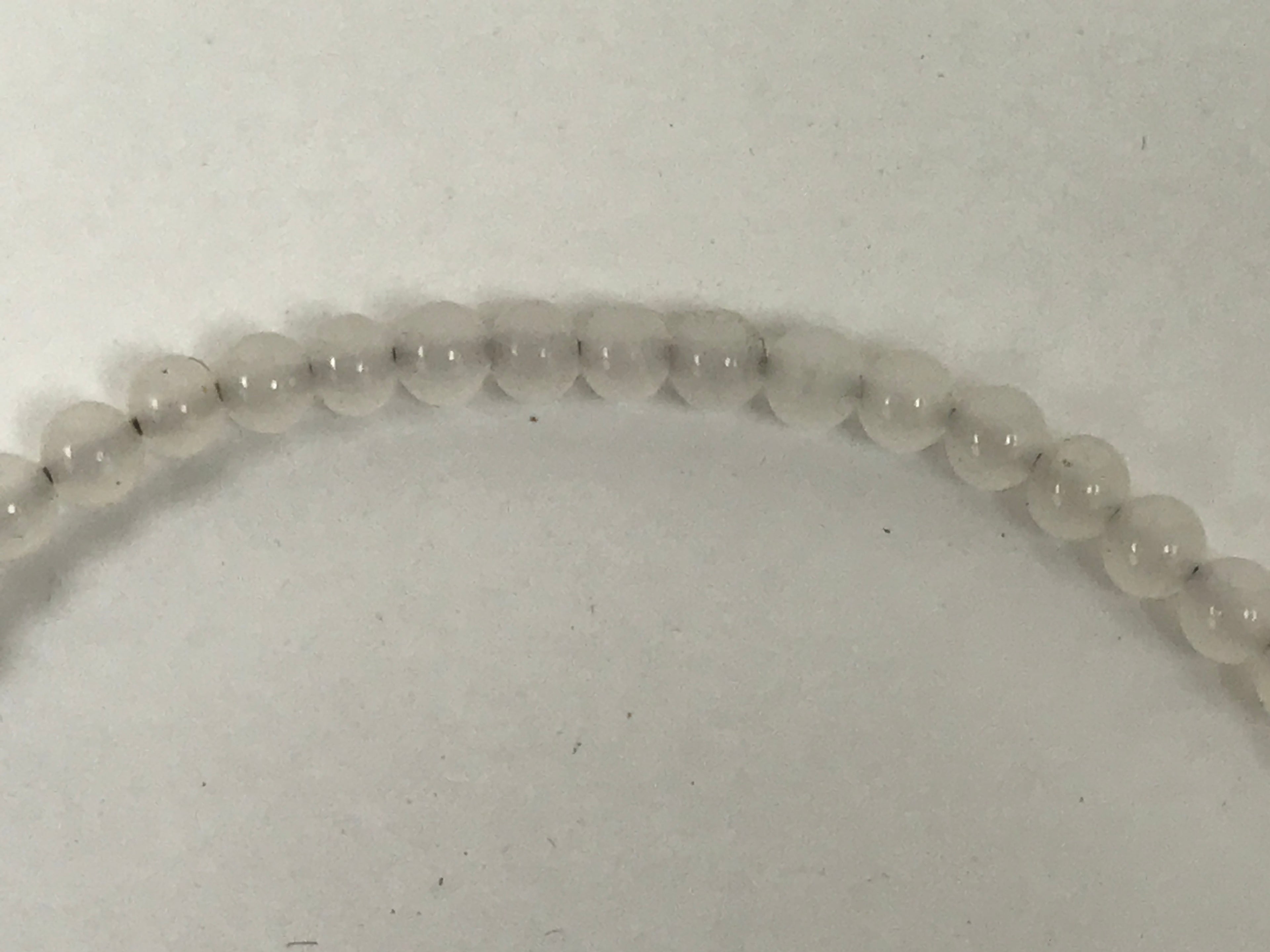 Japanese Buddhist Prayer Bracelet Vtg Juzu Clear Glass Beads Purple Tassel JZ189