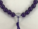 Japanese Buddhist Prayer Bracelet Vtg Juzu Clear Purple Resin Beads Tassel JZ166