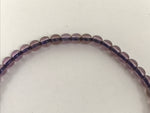 Japanese Buddhist Prayer Bracelet Vtg Juzu Clear Resin Beads Purple Tassel JZ186
