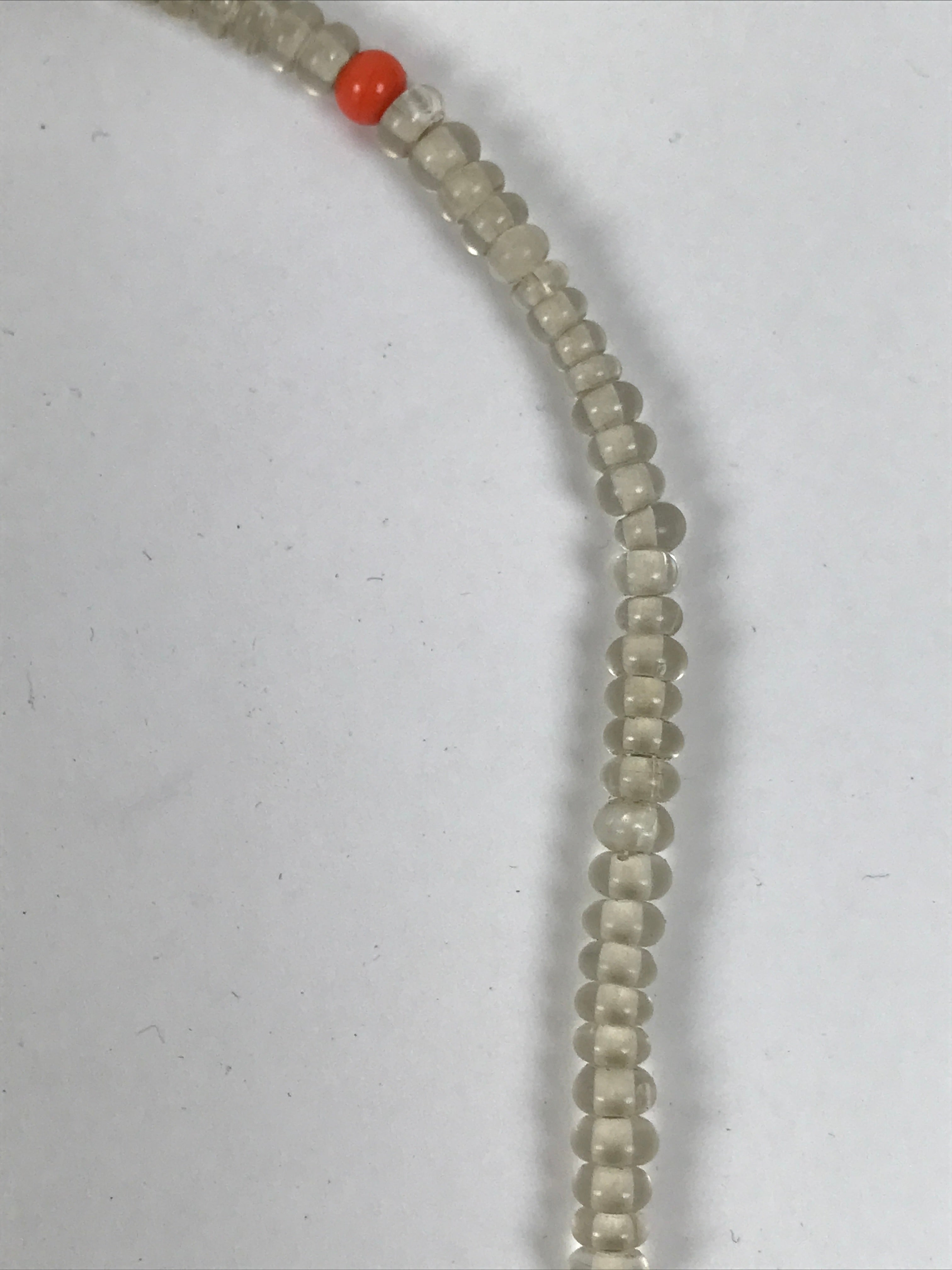 Japanese Buddhist Prayer Bracelet Vtg Juzu Glass Beads Green Rosary Tassel JZ181