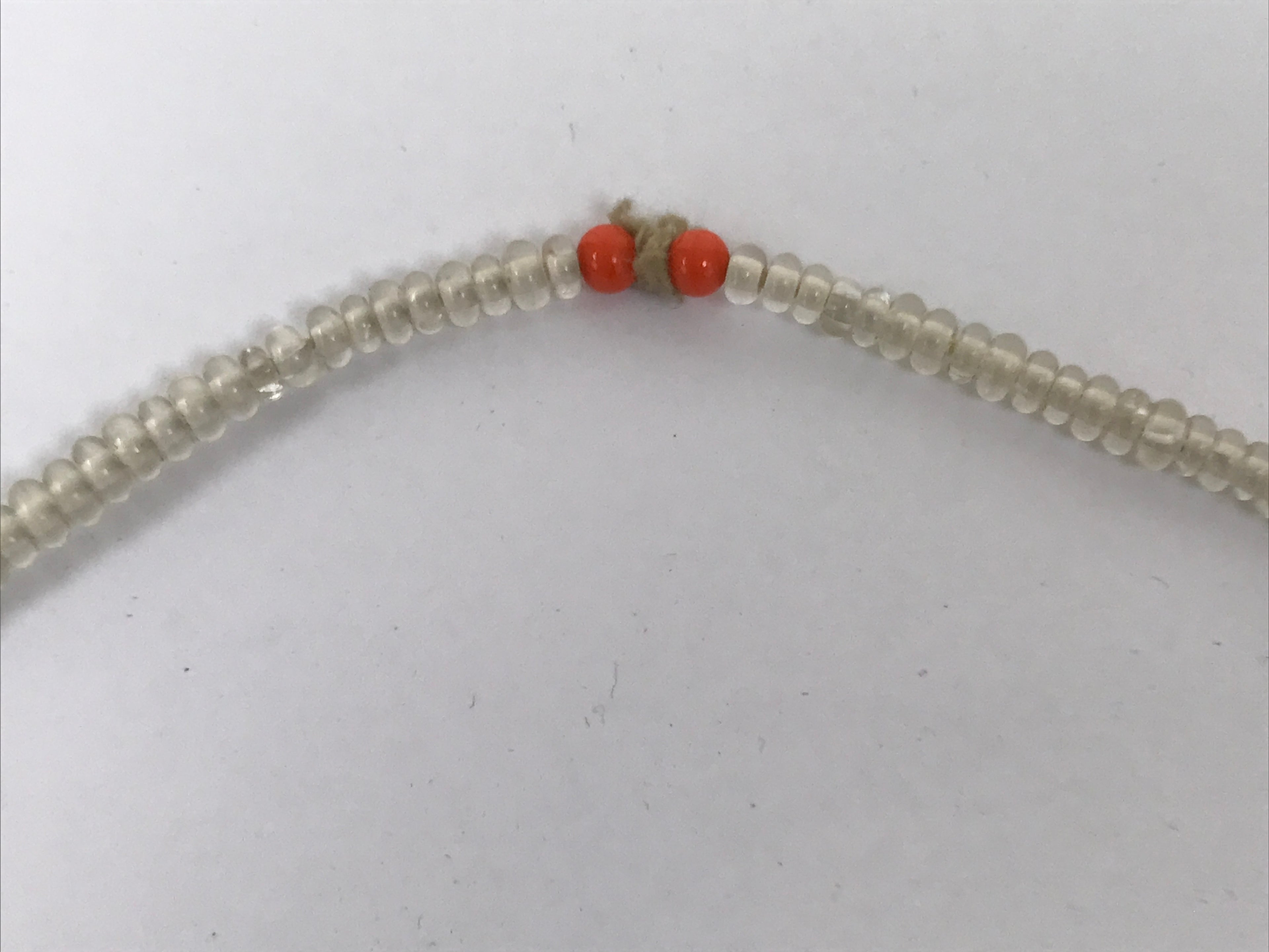 Japanese Buddhist Prayer Bracelet Vtg Juzu Glass Beads Green Rosary Tassel JZ181
