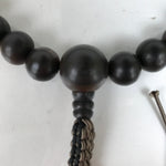 Japanese Buddhist Prayer Bracelet Vtg Kyonenju Juzu Beads Ebony Wood Agate JZ159